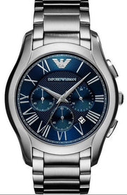  Shop Authentic Emporio Armani Chronograph Quartz Blue Dial Silver Steel Strap Watch For Men - AR11082 - Luxxuri