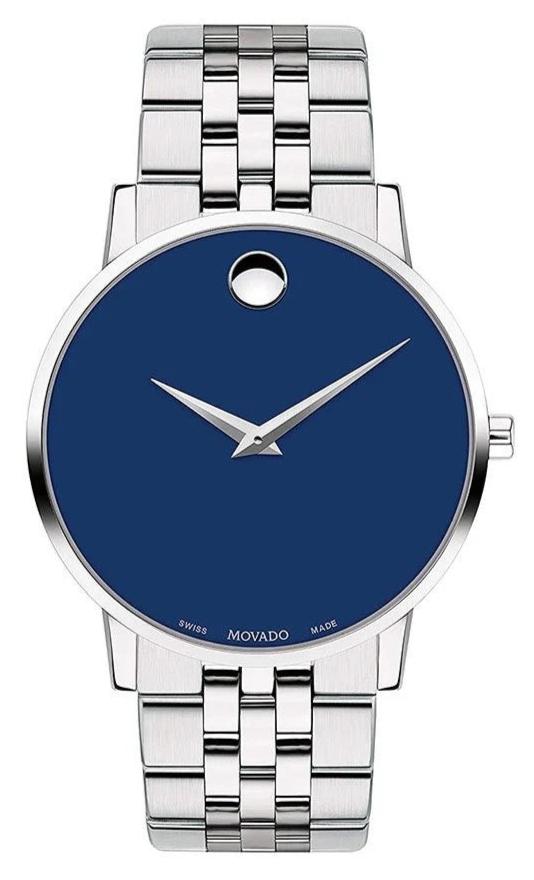  Shop Authentic Movado Museum Classic Blue Dial Silver Steel Strap Watch for Men - 0607212 - Luxxuri