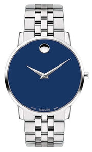  Shop Authentic Movado Museum Classic Blue Dial Silver Steel Strap Watch for Men - 0607212 - Luxxuri