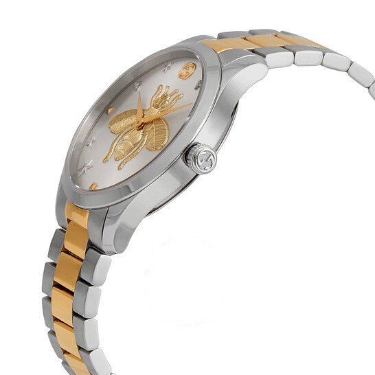  Shop Authentic Gucci G Timeless Silver Dial Two Tone Steel Strap Watch For Women - YA1264131 - Luxxuri