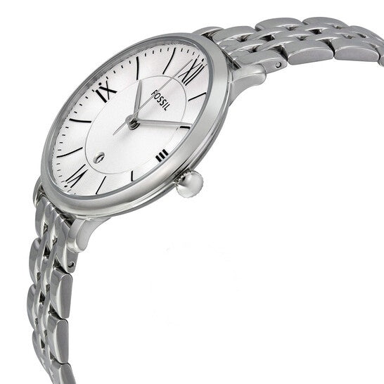  Shop Authentic Fossil Jacqueline White Dial Silver Steel Strap Watch for Women - ES3433 - Luxxuri