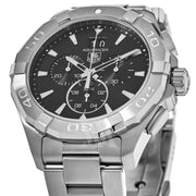  Shop Authentic Tag Heuer Aquaracer Chronograph Black Dial Silver Steel Strap Watch for Men - CAY1110.BA0927 - Luxxuri