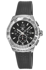  Shop Authentic Tag Heuer Aquaracer Chronograph Black Dial Black Rubber Strap Watch for Men - CAY1110.FT6041 - Luxxuri