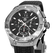  Shop Authentic Tag Heuer Aquaracer Chronograph Black Dial Black Rubber Strap Watch for Men - CAY1110.FT6041 - Luxxuri
