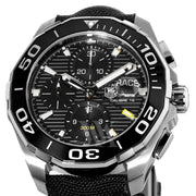  Shop Authentic Tag Heuer Aquaracer Automatic Chronograph Black Dial Black Nylon Strap Watch for Men - CAY211A.FC6361 - Luxxuri
