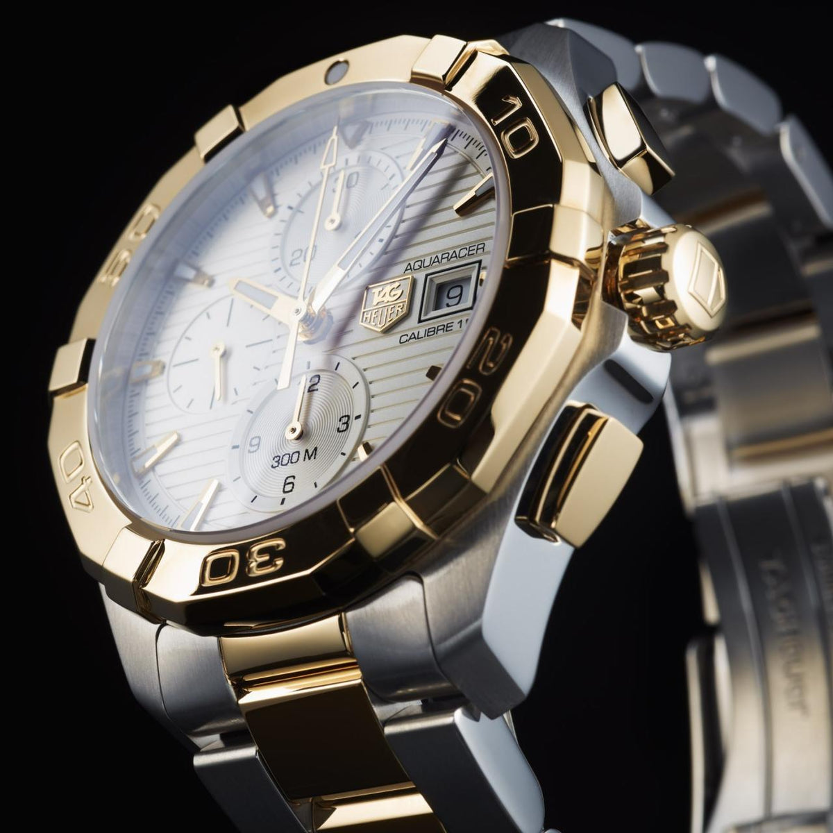  Shop Authentic Tag Heuer Aquaracer Caliber 16 Automatic White Dial Two Tone Steel Strap Watch for Men - CAY2121.BB0923 - Luxxuri