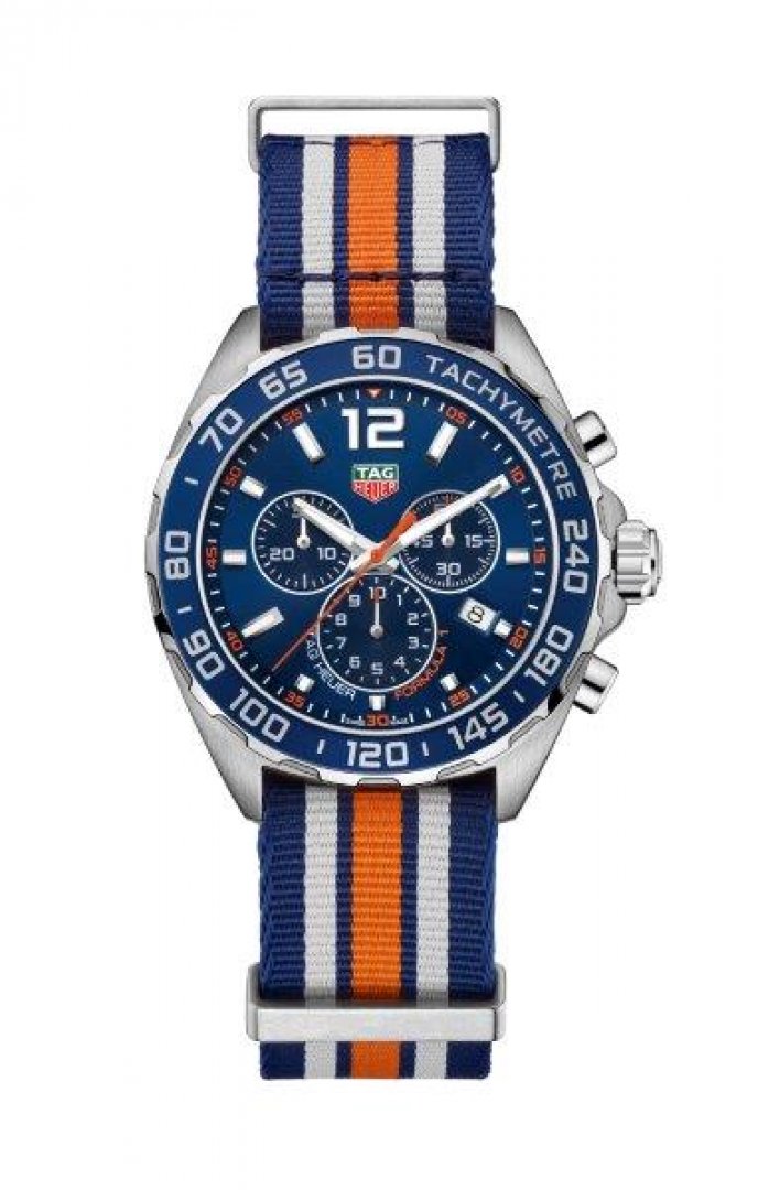  Shop Authentic Tag Heuer Formula 1 Quartz Chronograph Blue Dial Two Tone NATO Strap Watch for Men - CAZ1010.FC8196 - Luxxuri
