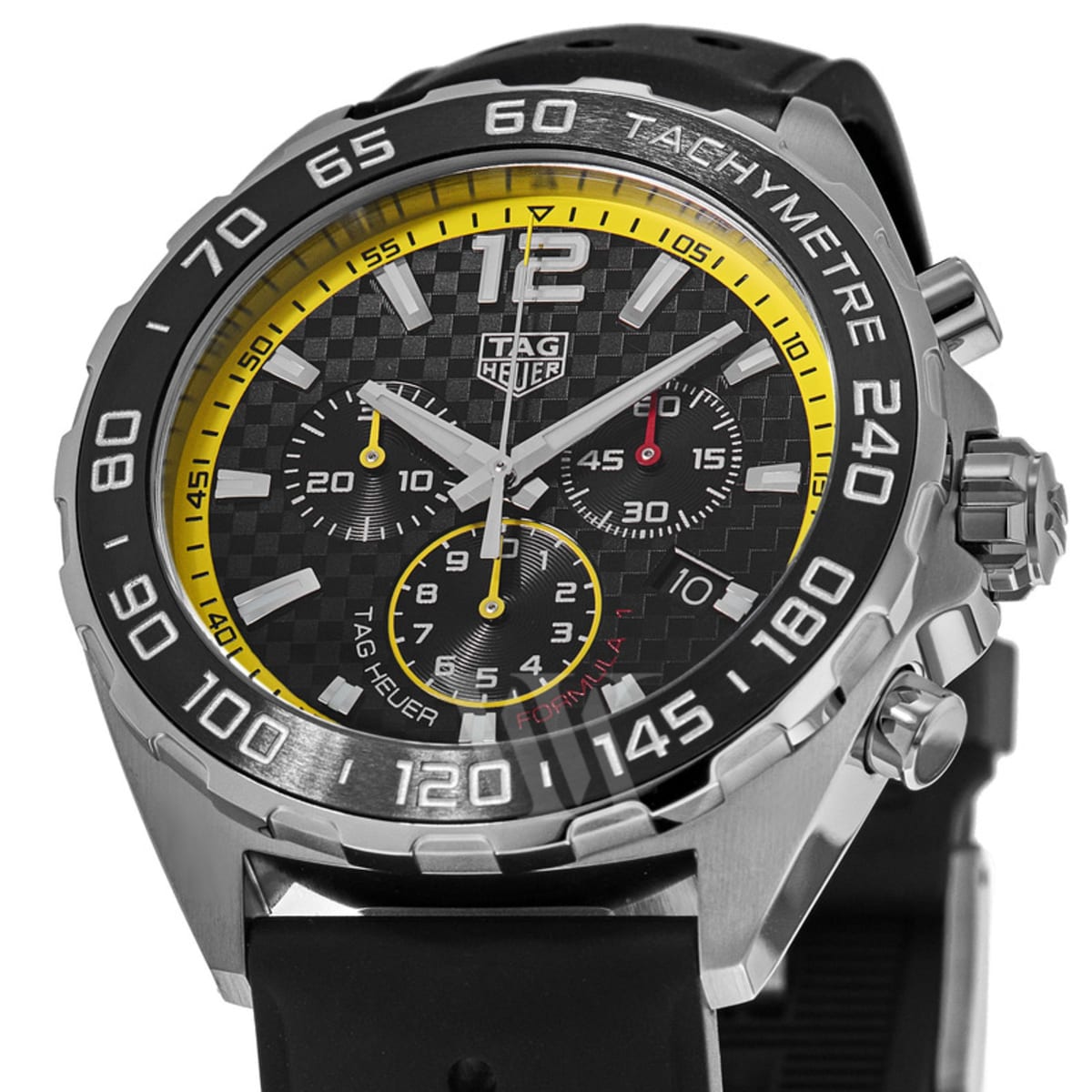  Shop Authentic Tag Heuer Formula 1 Chronograph Black Dial Black Rubber Strap Watch for Men - CAZ101AC.FT8024 - Luxxuri