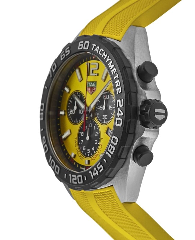 Shop Authentic Tag Heuer Formula 1 Chronograph Yellow Dial Yellow Rubber Strap Watch for Men - CAZ101AM.FT8054 - Luxxuri
