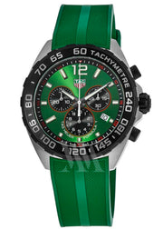  Shop Authentic Tag Heuer Formula 1 Chronograph Green Dial Green Rubber Strap Watch for Men - CAZ101AP.FT8056 - Luxxuri
