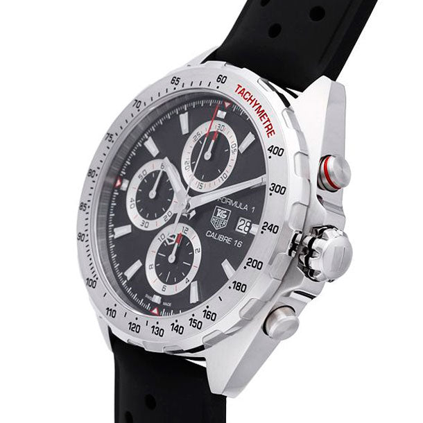  Shop Authentic Tag Heuer Formula 1 Calibre 16 Black Dial Black Leather Strap Watch for Men - CAZ2010.FT8024 - Luxxuri