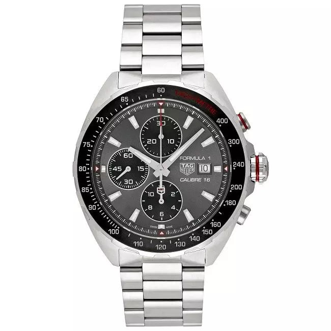  Shop Authentic Tag Heuer Formula 1 Automatic Chronograph Grey Dial Silver Strap Watch for Men - CAZ2012.BA0876 - Luxxuri
