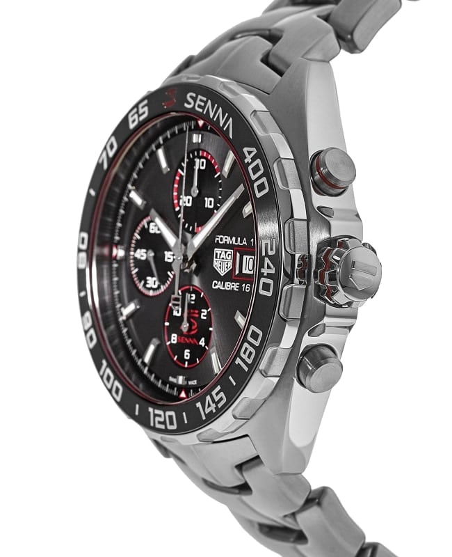  Shop Authentic Tag Heuer Formula 1 Chronograph Senna Grey Dial Silver Steel Strap Watch for Men - CAZ201D.BA0633 - Luxxuri