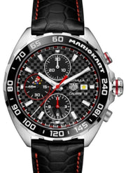  Shop Authentic Tag Heuer Formula 1 Mario Kart Chronograph Black Dial Black Leather Strap Watch for Men - CAZ201E.FC6517 - Luxxuri