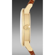  Shop Authentic Burberry The City Gold Dial Brown Leather Strap Watch for Women - BU9133 - Luxxuri