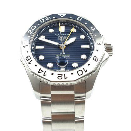  Shop Authentic Tag Heuer Aquaracer Professional 300 GMT Automatic Blue Dial Silver Steel Strap Watch for Men - WBP2010.BA0632 - Luxxuri
