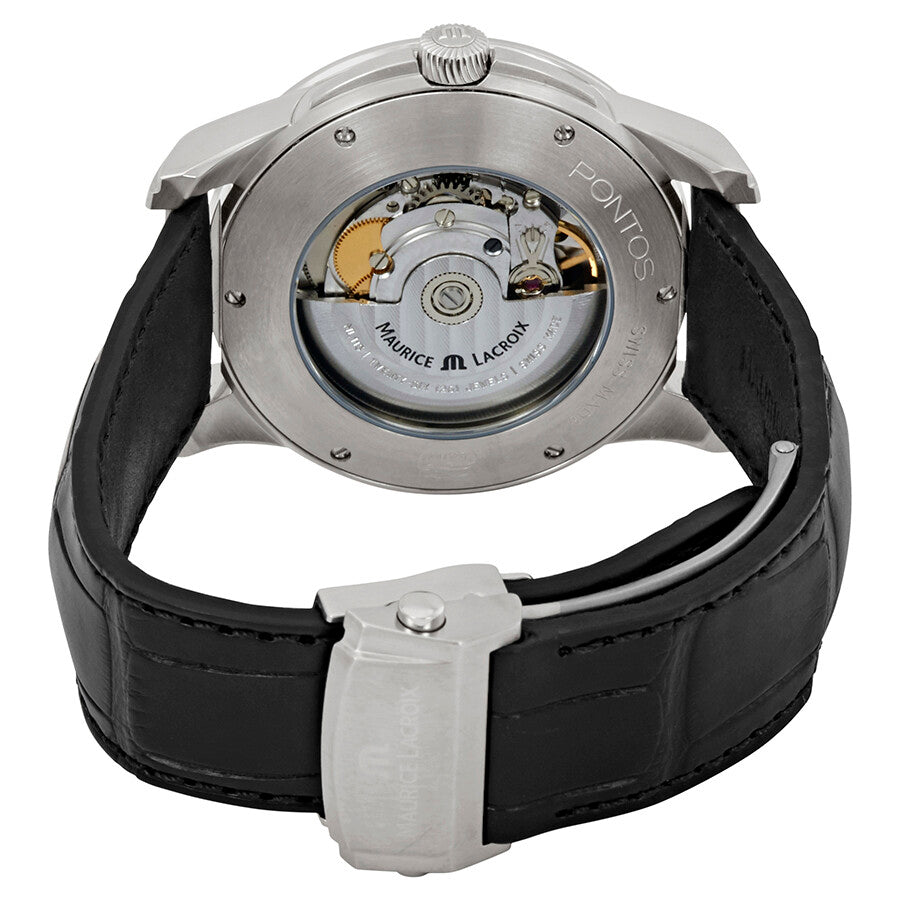  Shop Authentic Maurice Lacroix Pontos Silver Dial Black Leather Strap Watch For Men - PT6148-SS001-131 - Luxxuri
