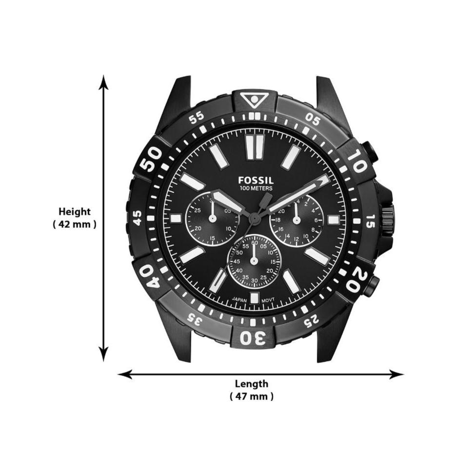  Shop Authentic Fossil Garrett Chronograph Black Dial Black Steel Strap Watch for Men - FS5773 - Luxxuri
