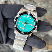  Shop Authentic Seiko 5 Sports SKX Midi Automatic Teal Dial Silver Steel Strap Watch For Men - SRPK33K1 - Luxxuri