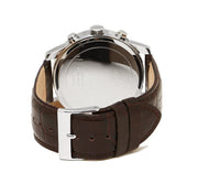  Shop Authentic Guess Horizon Chronograph Analog Blue Dial Brown Leather Strap Watch For Men - W0380G6 - Luxxuri