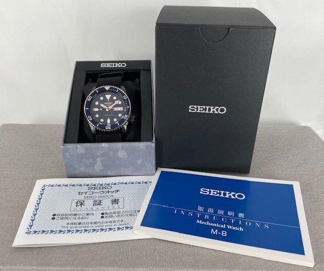  Shop Authentic Seiko 5 Sports Automatic Blue Dial Black NATO Strap Watch for Men - SBSA098 - Luxxuri