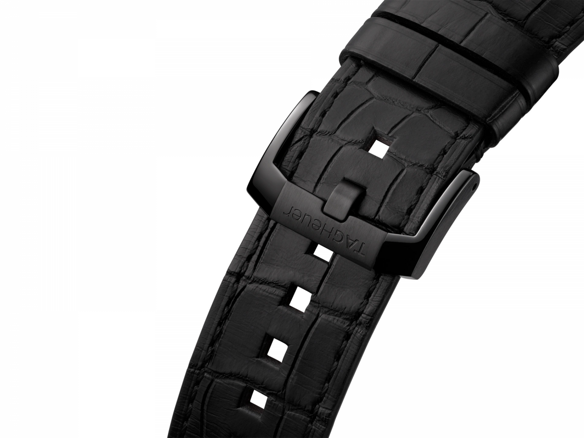  Shop Authentic Tag Heuer Autavia Chronometer Flyback Chronograph Black Dial Black Leather Strap Watch for Men - CBE511C.FC8280 - Luxxuri