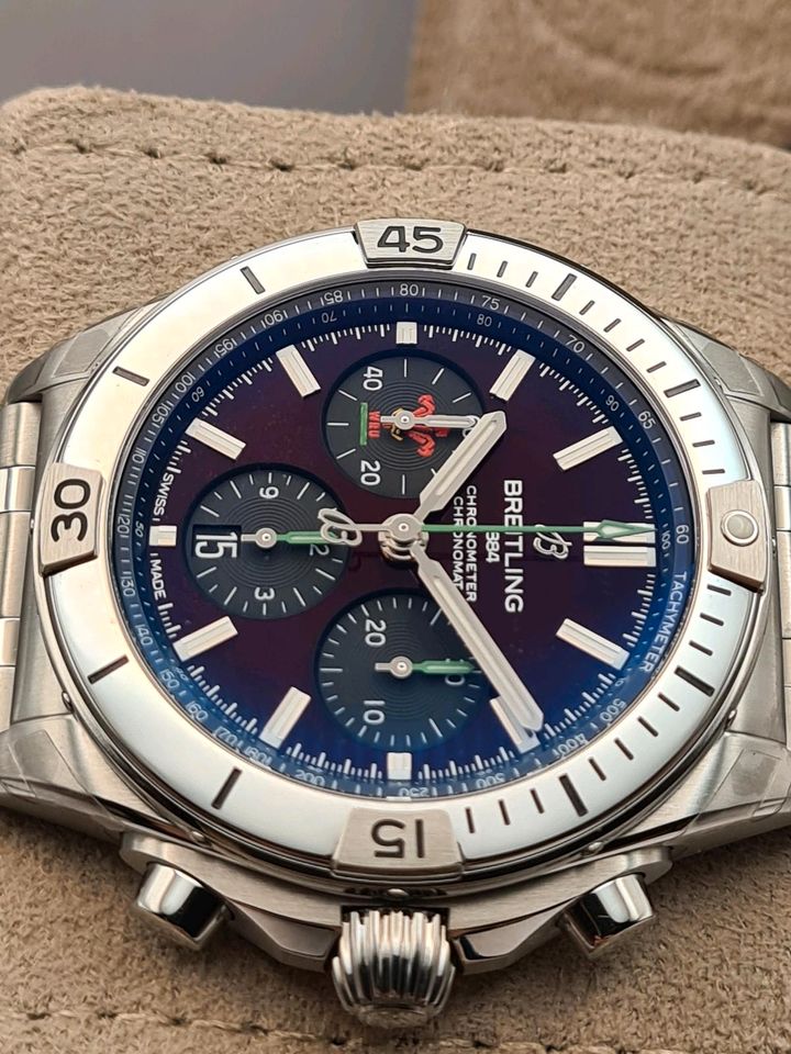  Shop Authentic Breitling Chronomat B01 42 Six Nations Wales Red Dial Silver Steel Strap Watch for Men - AB0134A61K1A1 - Luxxuri
