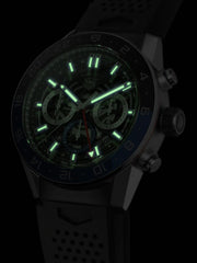  Shop Authentic Tag Heuer Carrera Automatic Chronograph Steel & Ceramic Black Dial Black Rubber Strap Watch for Men - CBG2A1Z.FT6157 - Luxxuri