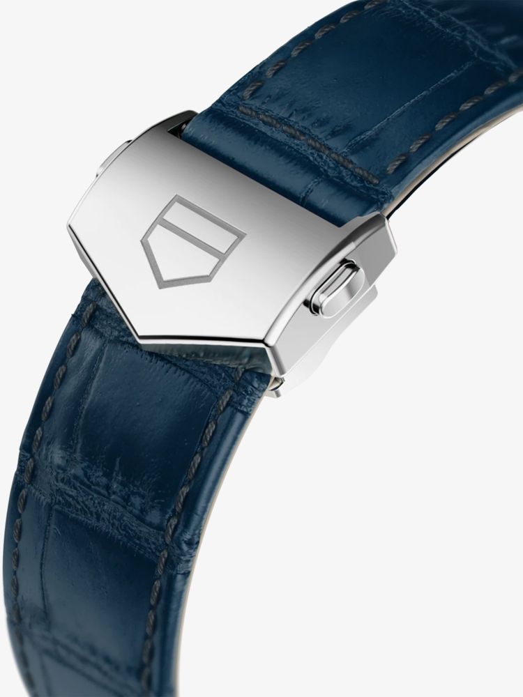  Shop Authentic Tag Heuer Monaco Automatic Chronograph Blue Dial Blue Leather Strap Watch for Men - CBL2111.FC6453 - Luxxuri