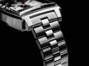  Shop Authentic Tag Heuer Monaco Automatic Chronograph Black Dial Silver Steel Strap Watch for Men - CBL2113.BA0644 - Luxxuri