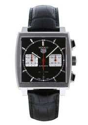 Shop Authentic Tag Heuer Monaco Automatic Chronograph Black Dial Black Leather Strap Watch for Men - CBL2113.FC6177 - Luxxuri