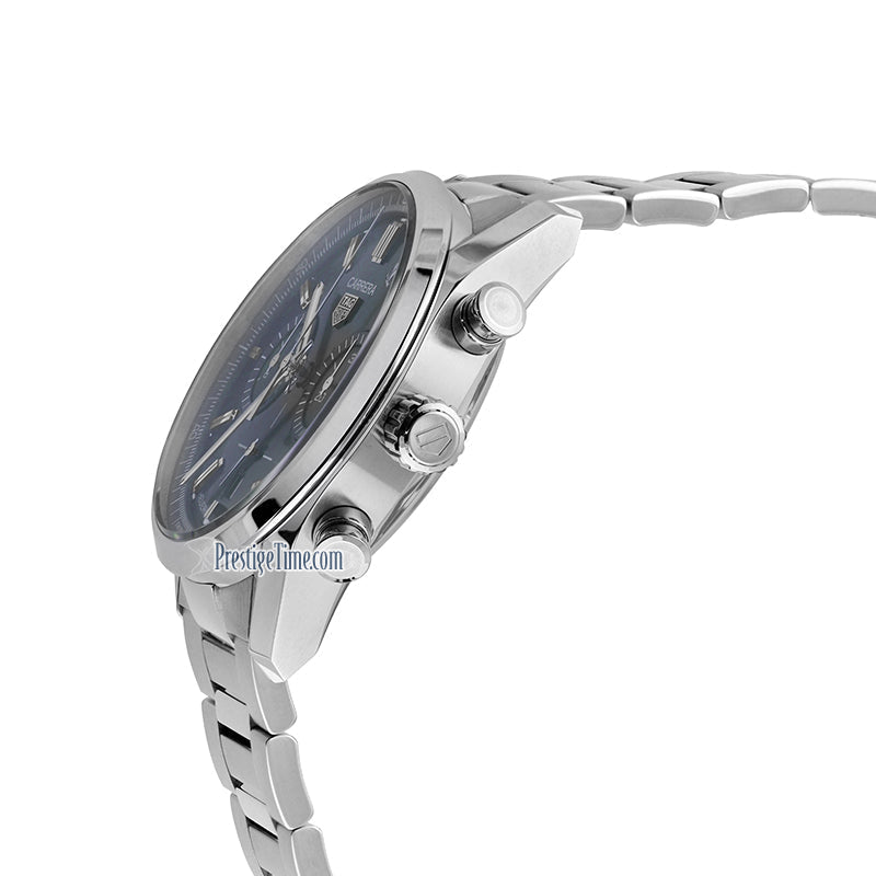  Shop Authentic Tag Heuer Carrera Chronograph Blue Dial Silver Steel Strap Watch for Men - CBN2011.BA0642 - Luxxuri