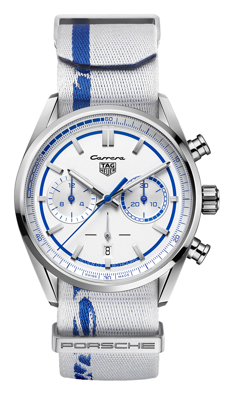  Shop Authentic Tag Heuer Carrera Porsche RS 2.7 Automatic Chronograph White Dial White Nylon Strap Watch for Men - CBN2016.EB0275 - Luxxuri