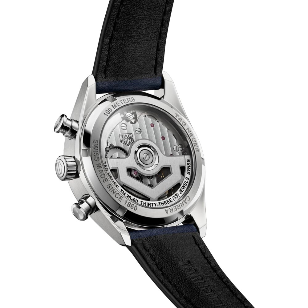  Shop Authentic Tag Heuer Carrera Chronograph Black Dial Black Leather Strap Watch for Men - CBN201C.FC6542 - Luxxuri