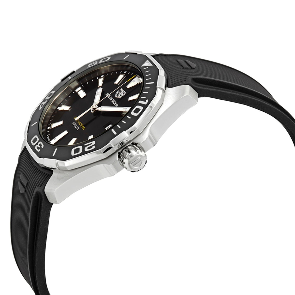  Shop Authentic Tag Heuer Aquaracer Quartz Black Dial Black Rubber Strap Watch for Men -  WAY101A.FT6141 - Luxxuri