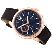  Shop Authentic Tommy Hilfiger London Chronograph Blue Dial Brown Leather Strap Watch for Men - 1791532 - Luxxuri
