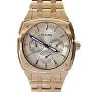 Shop Authentic Bulova Multifunction White Dial Gold Steel Strap Watch for Men - 97C105 - Luxxuri