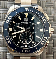  Shop Authentic Tag Heuer Aquaracer Blue Dial Watch for Men - CAY111B.BA0927 - Luxxuri