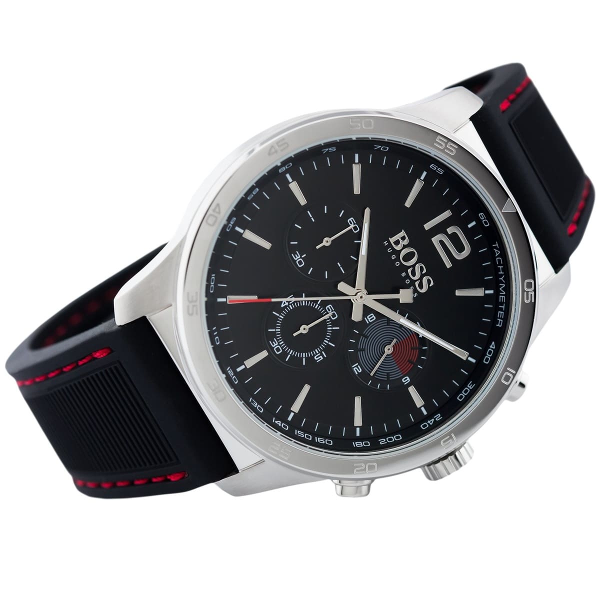  Shop Authentic Hugo Boss Professional Black Dial Black Silicone Strap Watch for Men - 1513525 - Luxxuri
