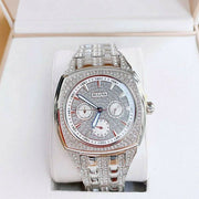  Shop Authentic Bulova Crystal Collection Phantom Silver Dial Silver Steel Strap Watch for Men - 96C002 - Luxxuri