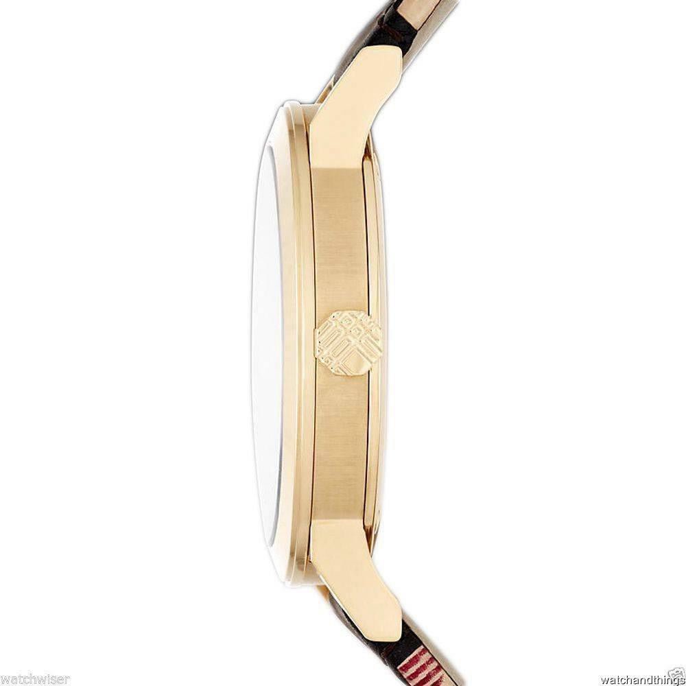  Shop Authentic Burberry The City Gold Dial Black Leather Strap Watch for Men - BU9032 - Luxxuri