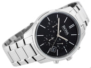  Shop Authentic Hugo Boss Commander Black Dial Silver Steel Strap Watch for Men - 1513433 - Luxxuri
