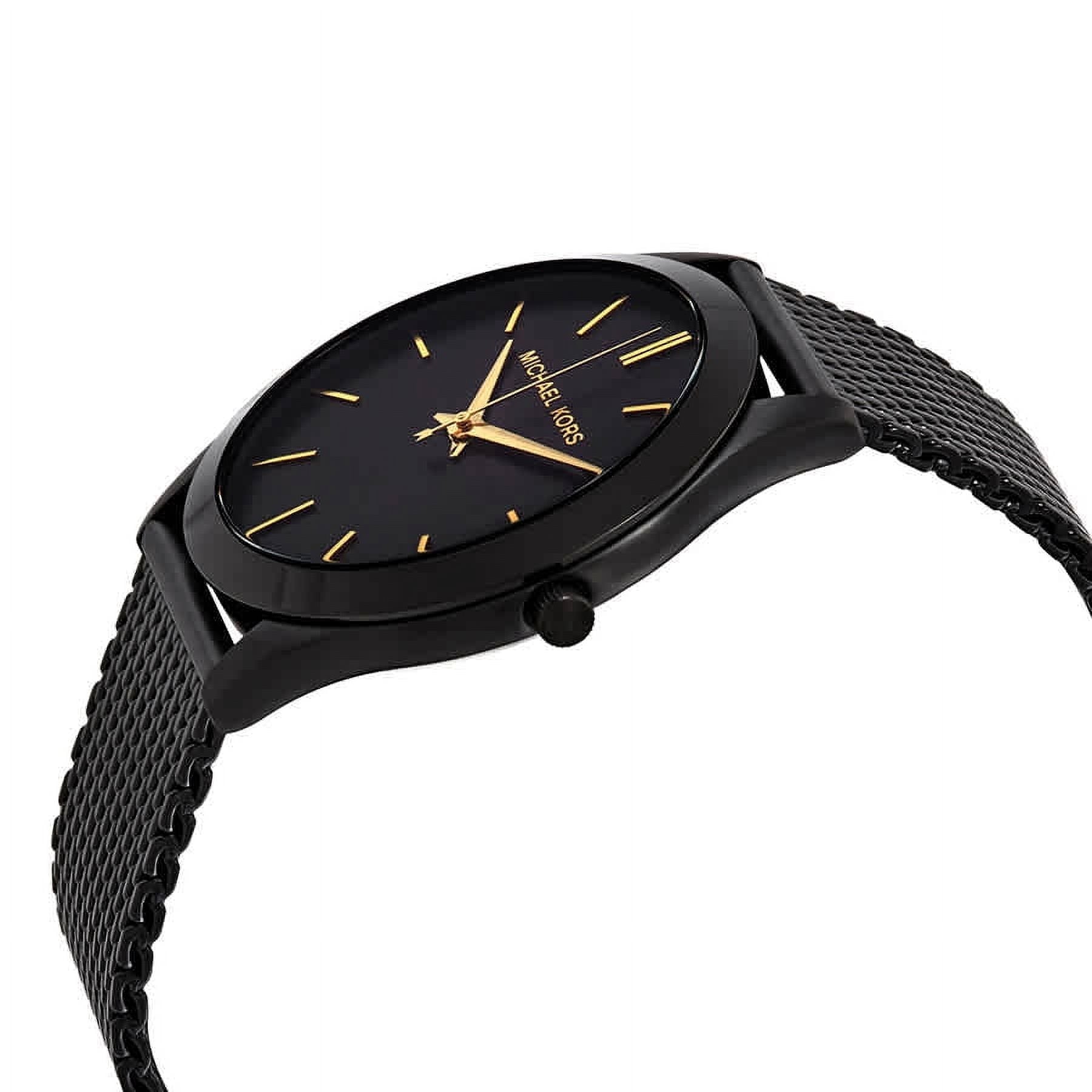  Shop Authentic Michael Kors Slim Runway Black Dial Black Mesh Strap Watch for Women - MK8607 - Luxxuri