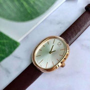  Shop Authentic Calvin Klein Incentive White Dial Brown Leather Strap Watch for Women - K3P236G6 - Luxxuri