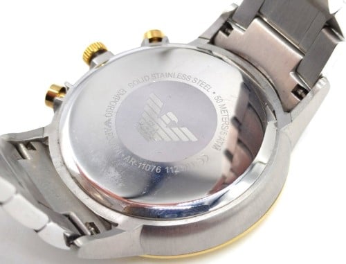  Shop Authentic Emporio Armani Renato Chronograph Quartz Silver Dial Two Tone Steel Strap Watch For Men - AR11076 - Luxxuri