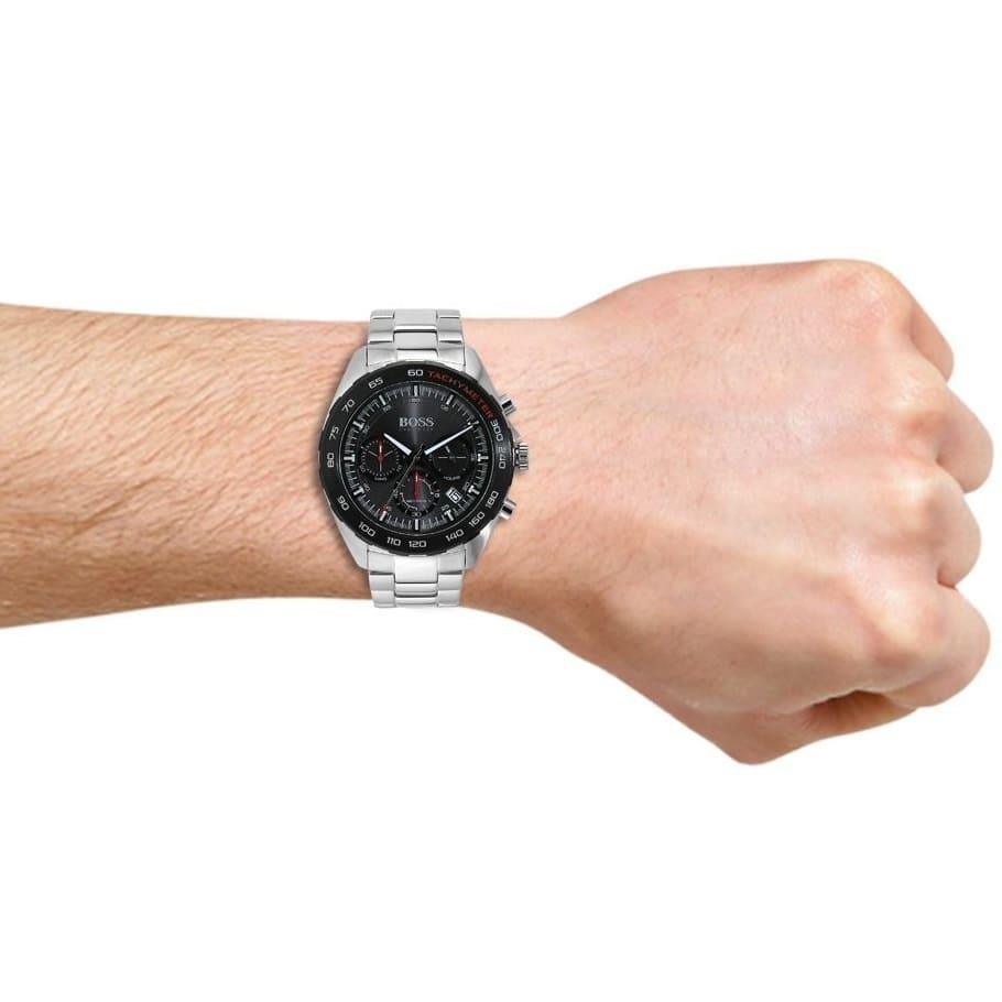  Shop Authentic Hugo Boss Intensity Chronograph Black Dial Silver Steel Strap Watch For Men - 1513680 - Luxxuri
