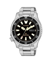  Shop Authentic Citizen Promaster 200M Diver Fugu Asian Limited Edition Black Dial Silver Steel Strap Watch For Men - NY0090-86E - Luxxuri