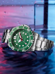  Shop Authentic Citizen Promaster Mechanical Green Dial Silver Steel Strap Watch For Men - NJ0129-87X - Luxxuri
