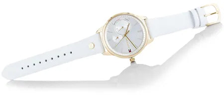  Shop Authentic Tommy Hilfiger Brooklyn Quartz White Dial White Leather Strap Watch for Women - 1782018 - Luxxuri