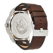  Shop Authentic Diesel Mini Daddy LIght Blue Dial Brown Leather Strap Watch For Men - DZ7321 - Luxxuri